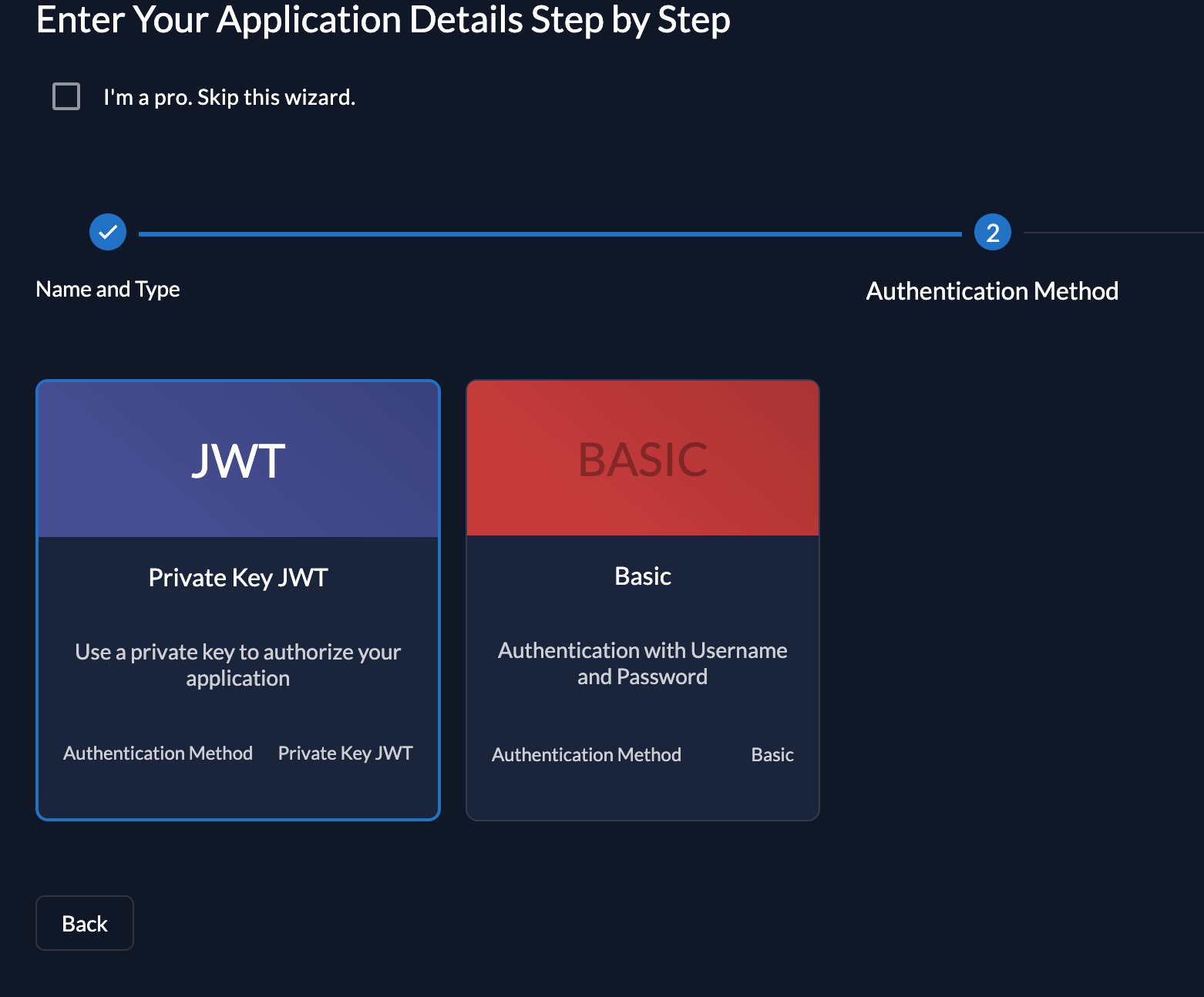 JWT authentication method