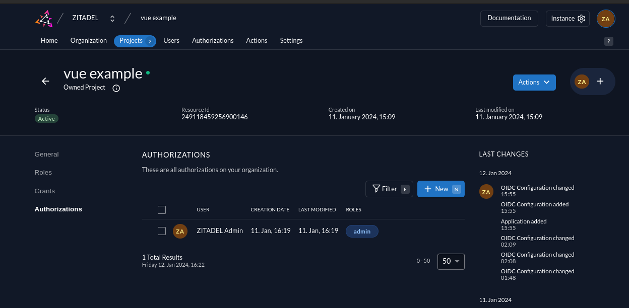 Assign the "admin" role to your user